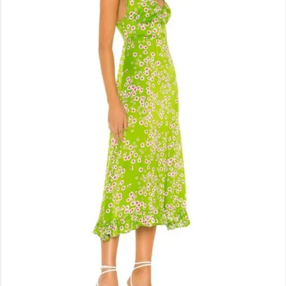 Emili Sun Dress in Le Bon Floral & Apple Green (Size Medium) - Picture 3 of 5